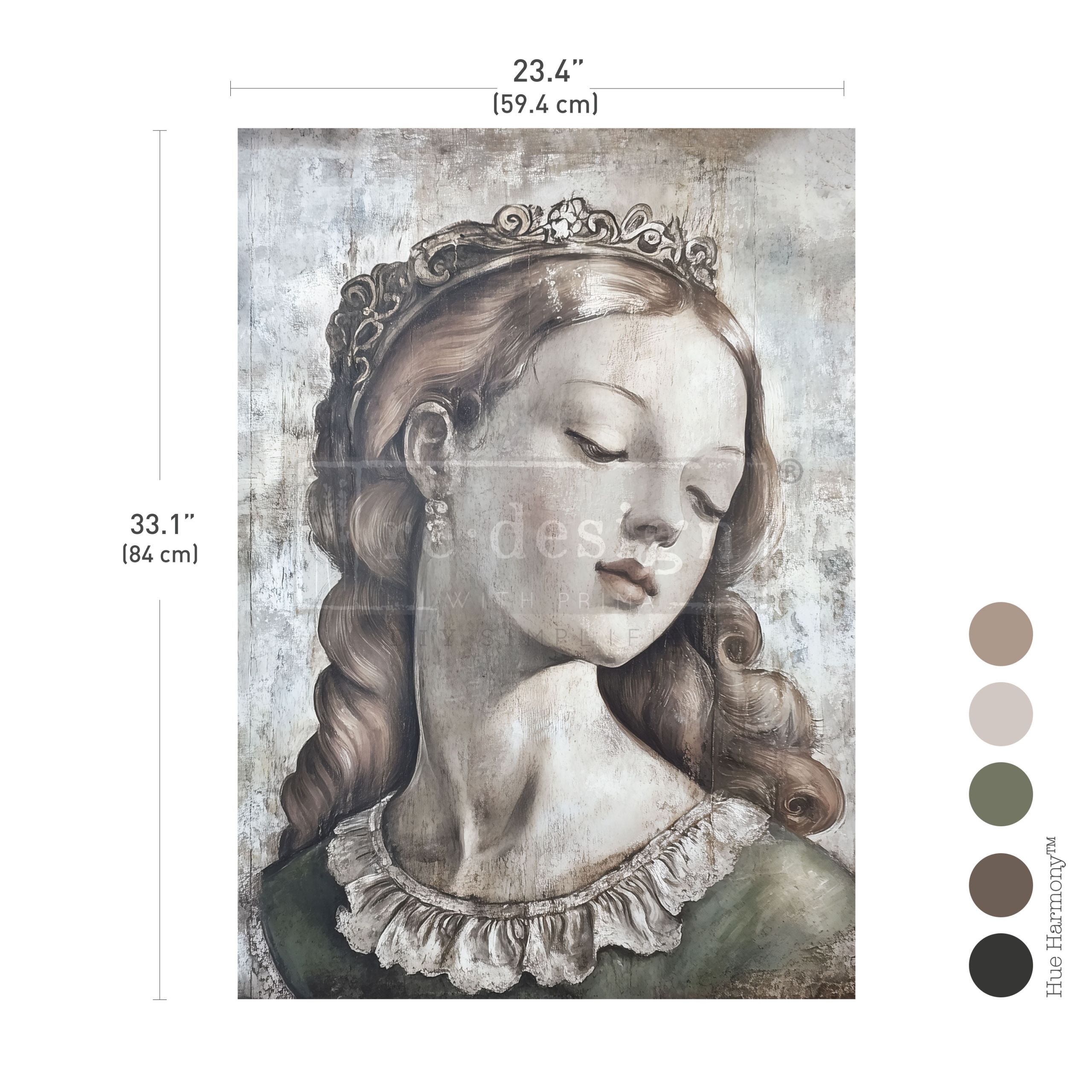 A1 Decoupage Fiber – Royal Glow – 1 sheet, 23.4″x33.1″