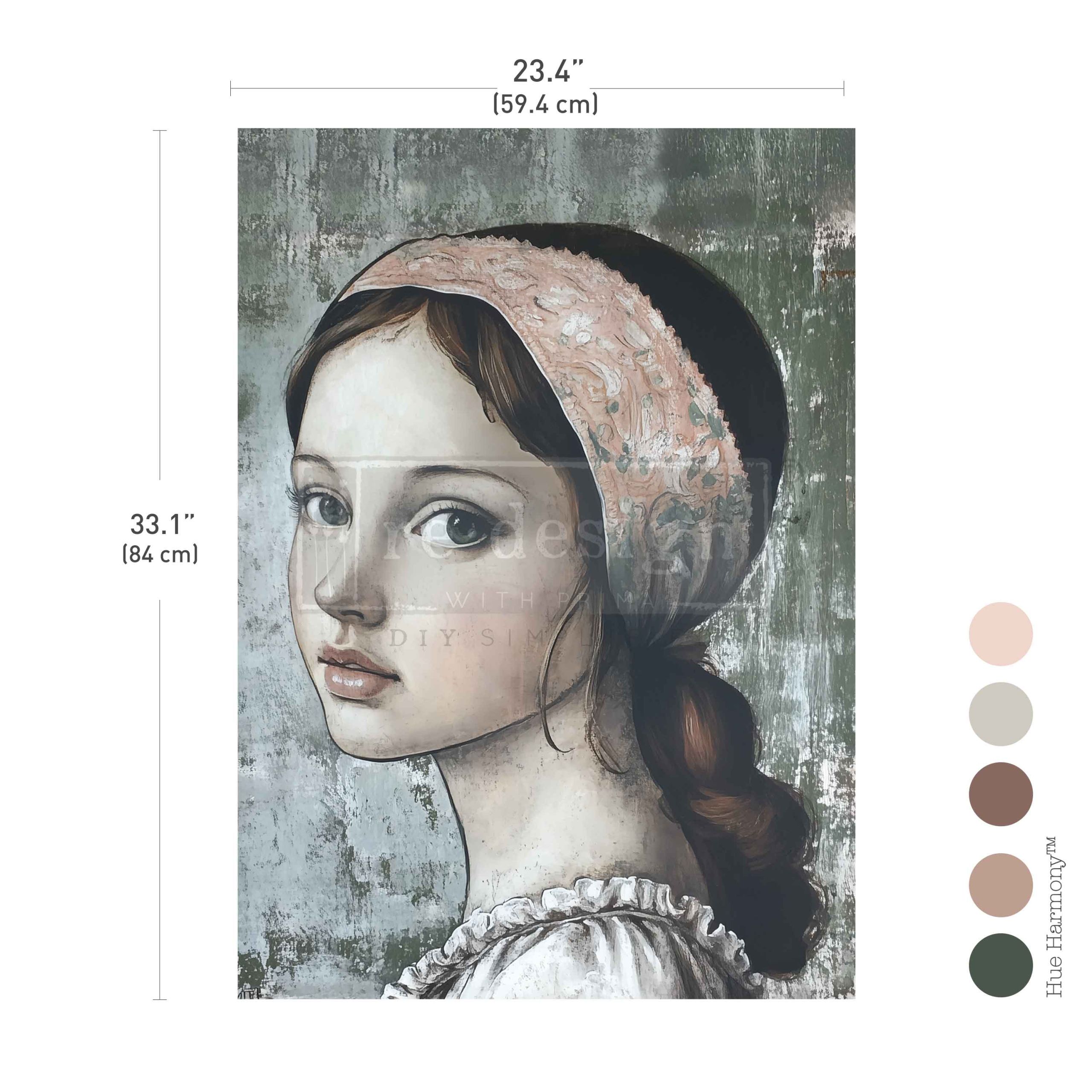 A1 Decoupage Fiber – Beauty & Grace – 1 sheet, 23.4″x33.1″