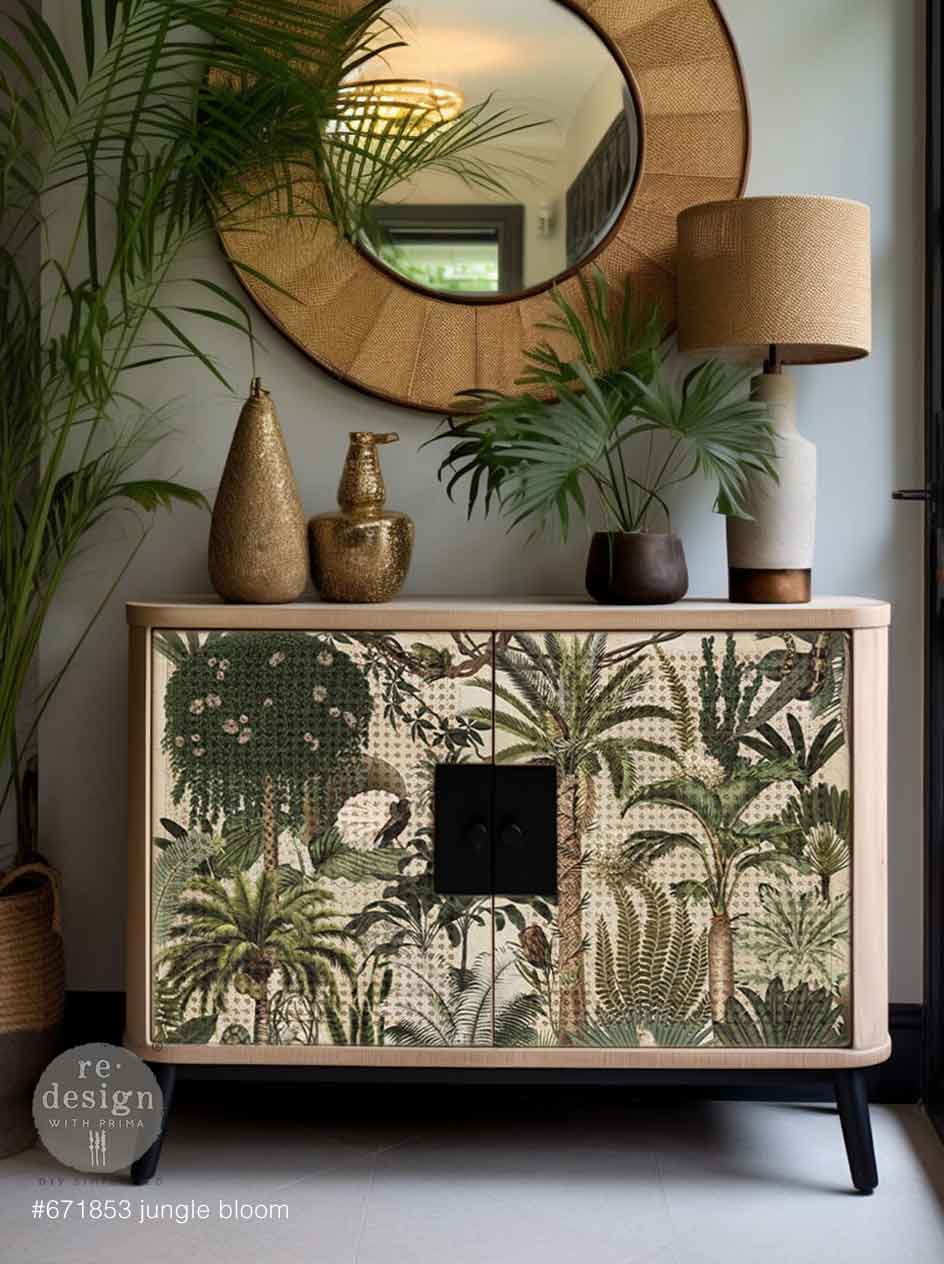 A1 Decoupage Fiber – Jungle Bloom – 1 sheet, 23.4″x33.1″