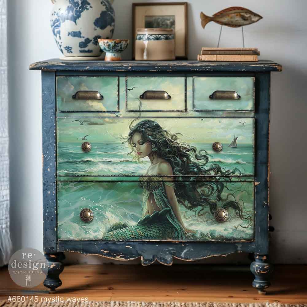 A1 Decoupage Fiber – Mystic Waves – 1 sheet, 23.4″x33.1″