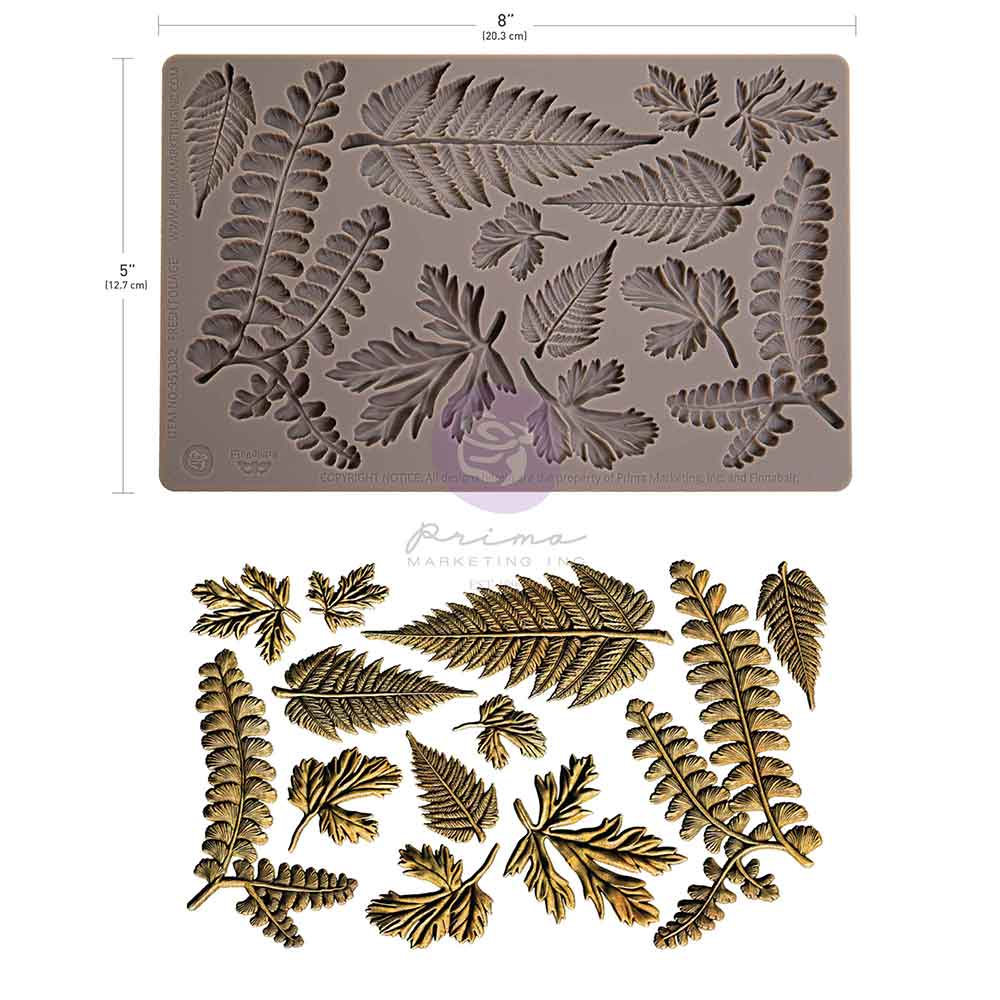 Finnabair Decor Moulds® – Fresh Foliage – 1 pc, 5″x8″x8mm