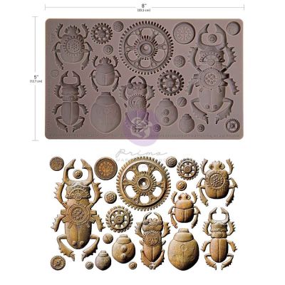 Finnabair Decor Moulds® – Steampunk Beetles – 1 pc, 5″x8″x8mm