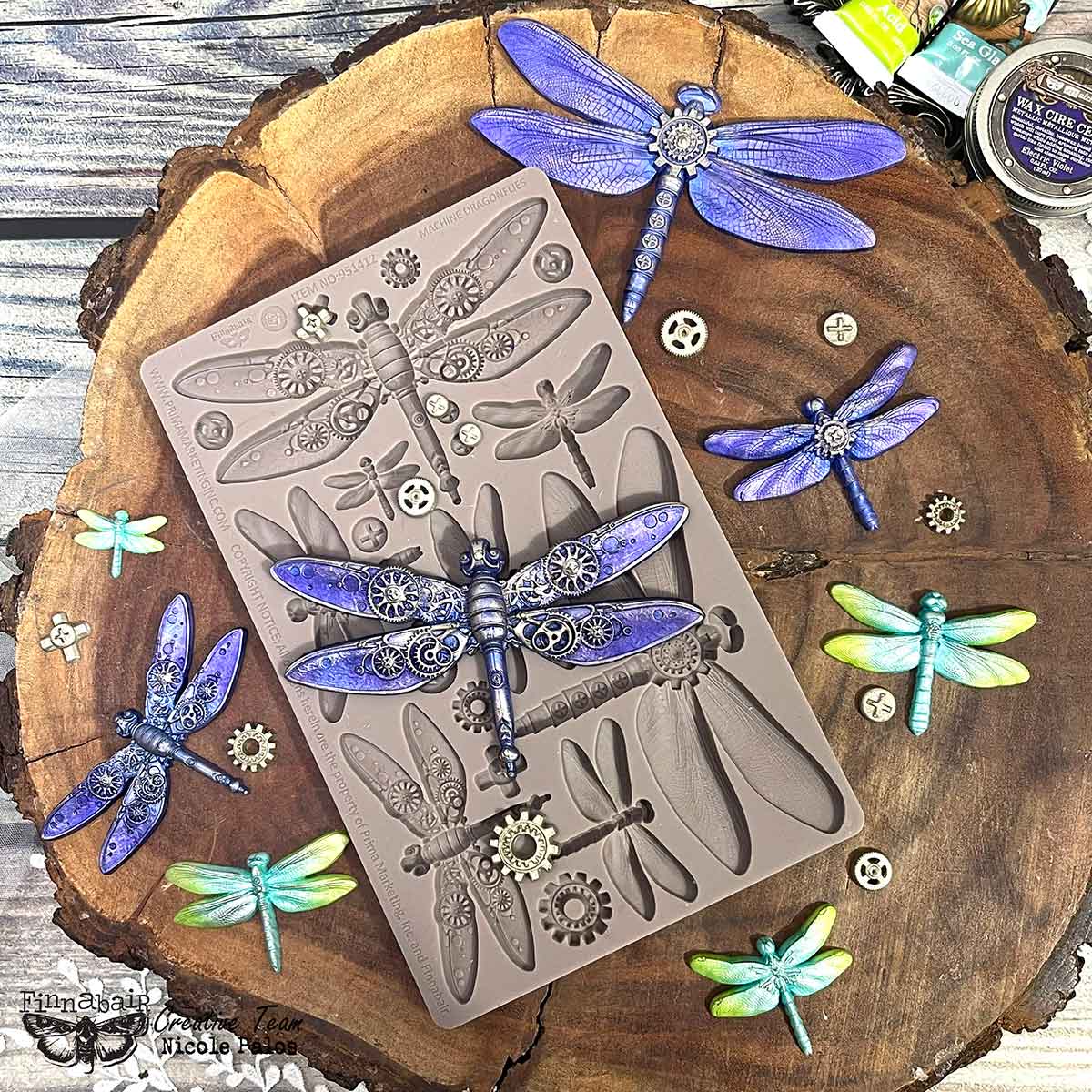 Finnabair Decor Moulds® – Machine Dragonflies – 1 pc, 5″x8″x8mm