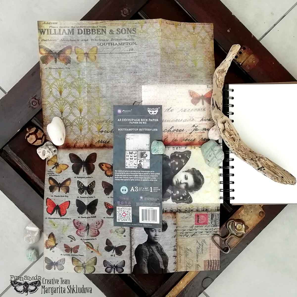 Finnabair A3 Decoupage – 1 sheet, 11.7″x16.5″