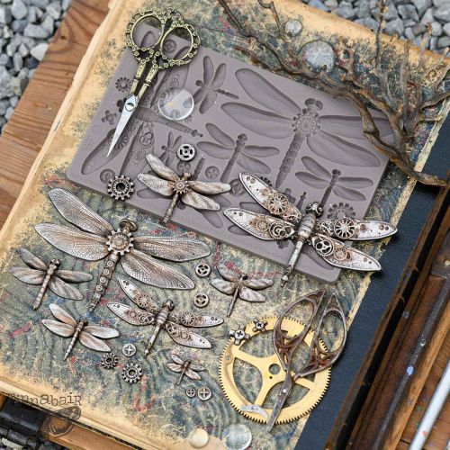 Finnabair Decor Moulds® – Machine Dragonflies – 1 pc, 5″x8″x8mm
