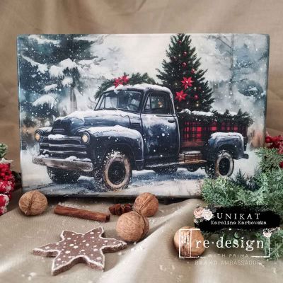 A4 Decoupage – Country Pines Delivery – 1 sheet, 8.27″x11.69″