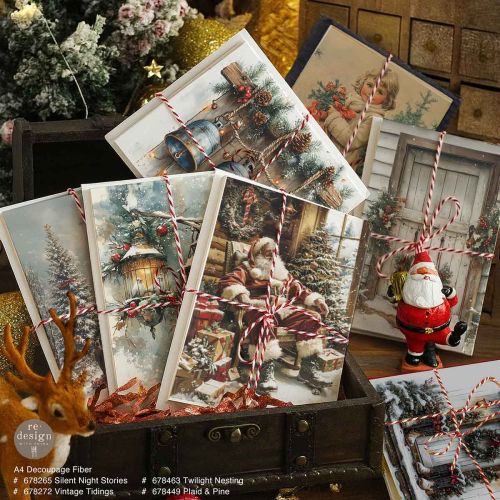 A4 Decoupage – Vintage Tidings – 1 sheet, 8.27″x11.69″