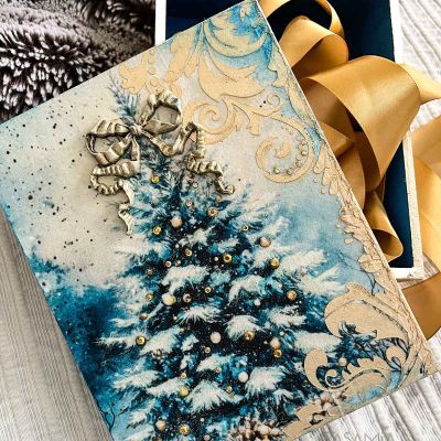 A4 Decoupage – Silent Night Sparkle – 1 sheet, 8.27″x11.69″