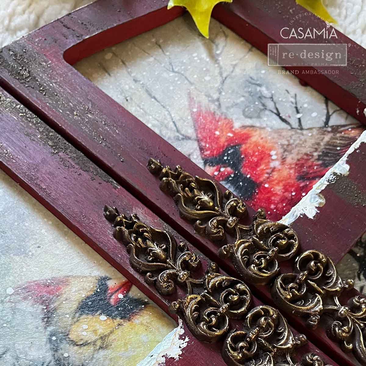A4 Decoupage – Crimson Noel – 1 sheet, 8.27″x11.69″