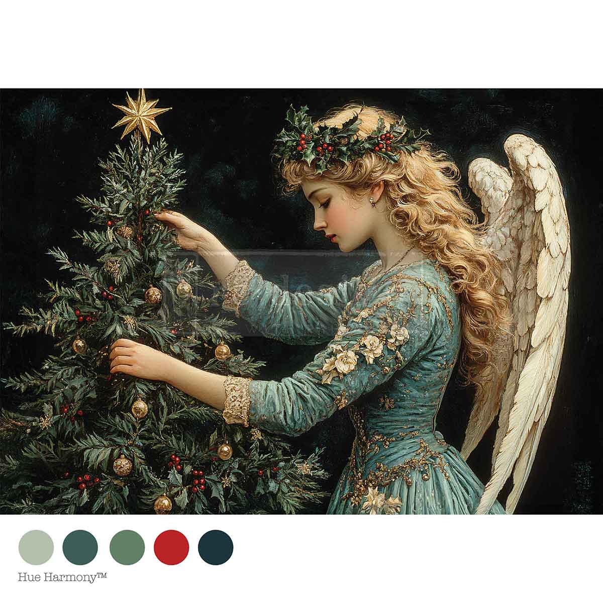 A4 Decoupage – Merry & Majestic – 1 sheet, 8.27″x11.69″