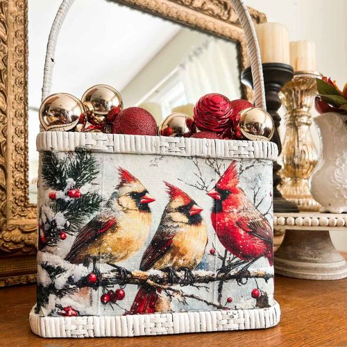 A4 Decoupage – Crimson Noel – 1 sheet, 8.27″x11.69″