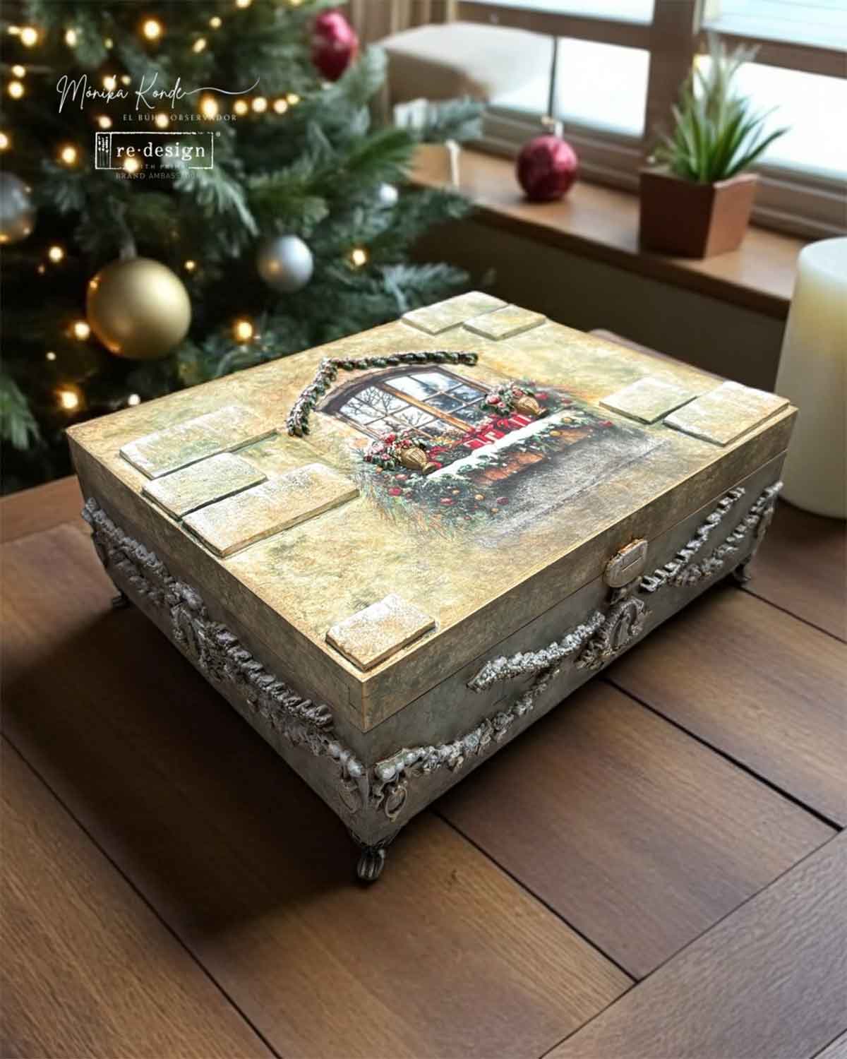 A4 Decoupage – Noel Night Owl – 1 sheet, 8.27″x11.69″