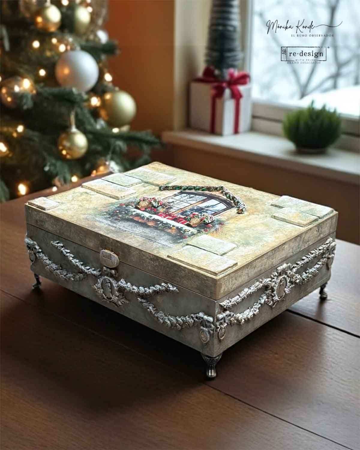 A4 Decoupage – Noel Night Owl – 1 sheet, 8.27″x11.69″