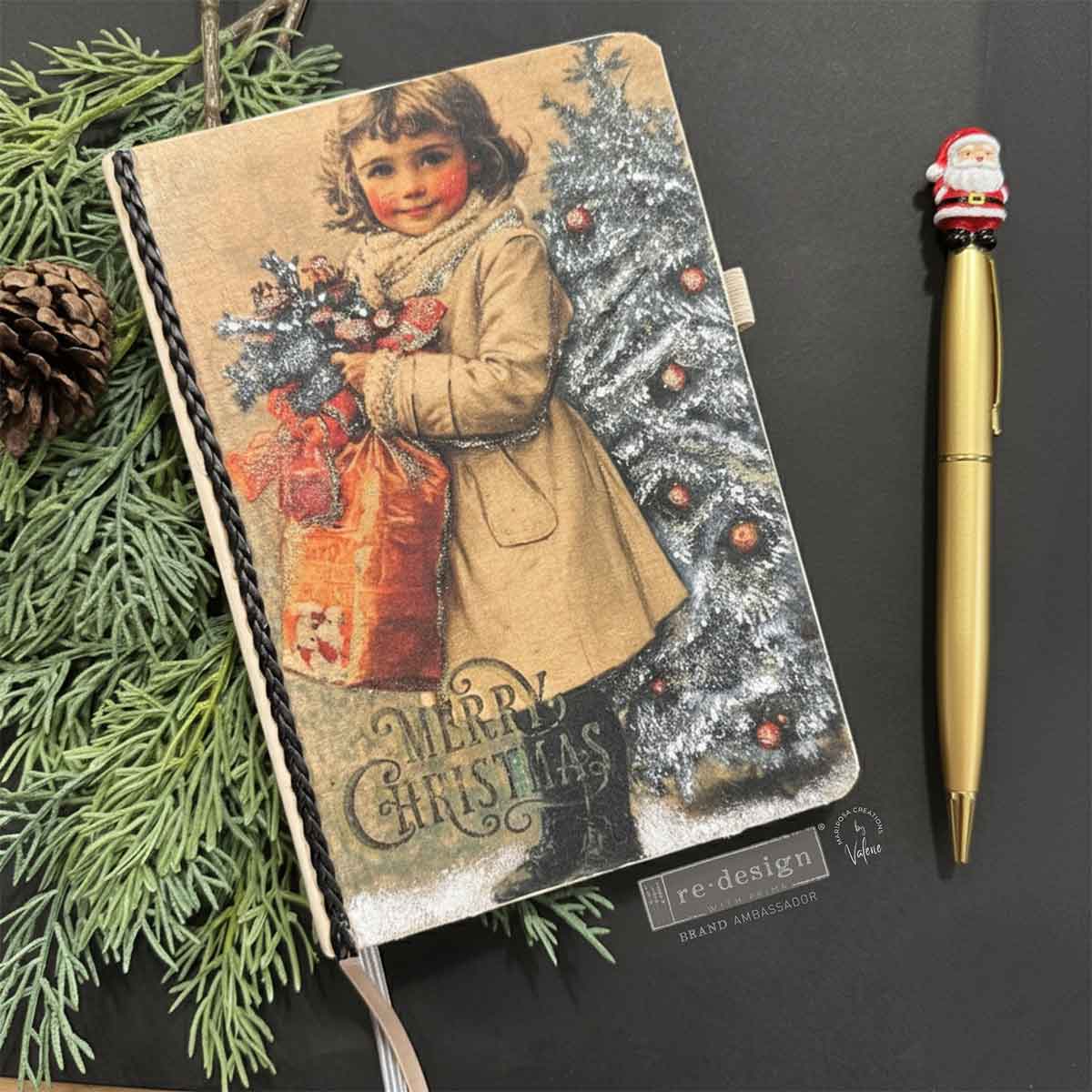 A4 Decoupage – Vintage Tidings – 1 sheet, 8.27″x11.69″