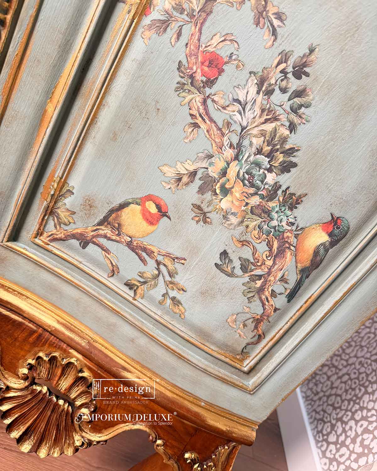 Decor Transfers® – Rosette Aviary – total sheet size 24″x35″, cut into 4 sheets