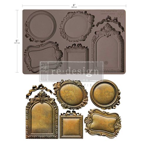 Decor Moulds® – Ornate Minis – 1 pc, 5″x8″x8mm
