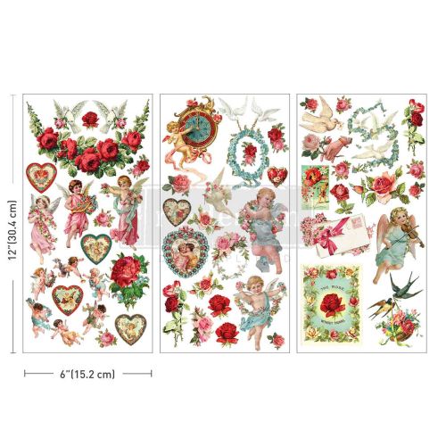 Small Transfers – Amour Affair – 3 sheets, 6″x12″