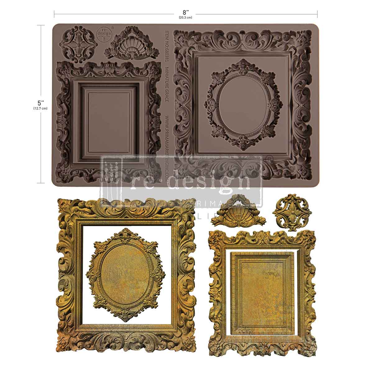 Decor Moulds® – Miniature Grace – 1 pc, 5″x8″x8mm