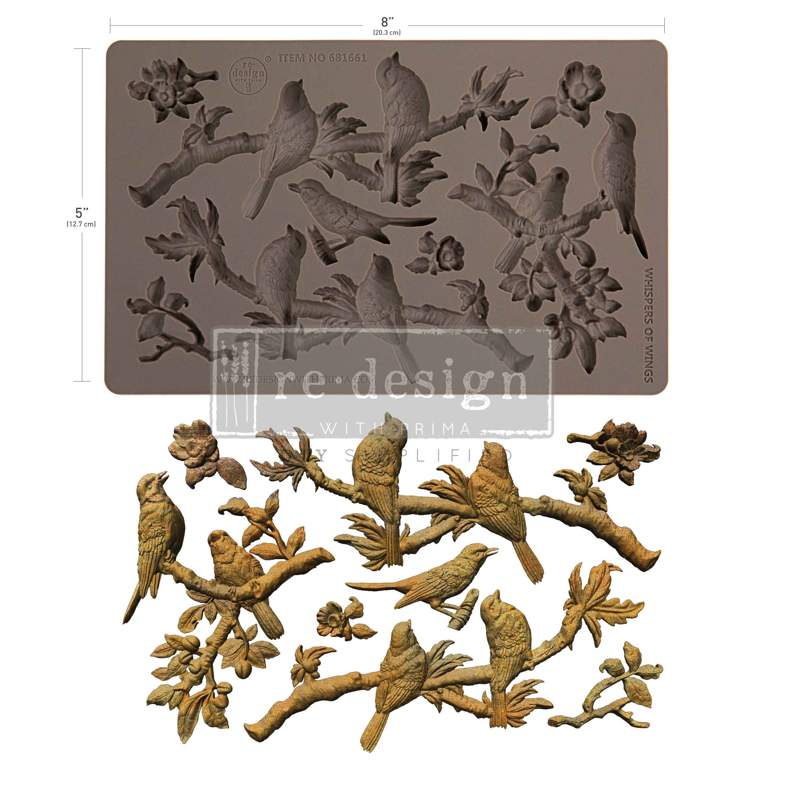 Decor Moulds® – Whispers Of Wings – 1 pc, 5″x8″x8mm