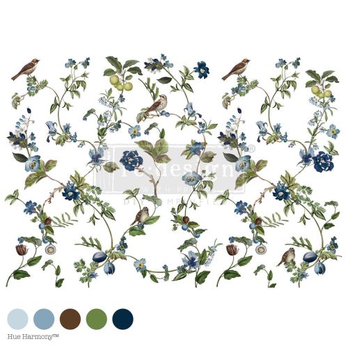 Decor Transfers® – Chirping Charm – total sheet size 24″x35″, cut into 4 sheets
