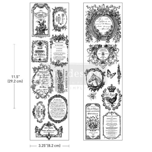 Luxe Transfers® – Romance En Fleur – 2 sheets, 3.25″x11.5″