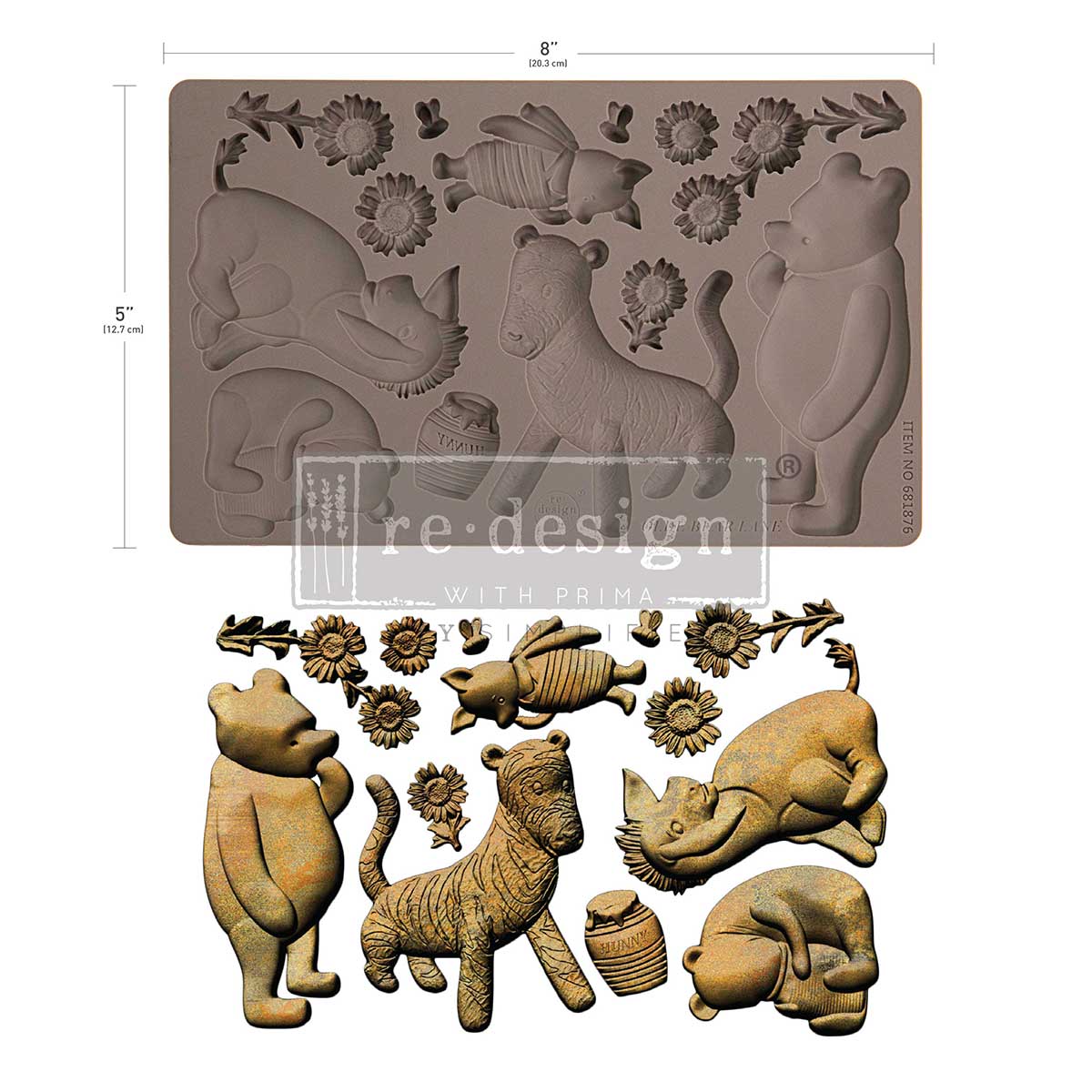 Decor Moulds® – Olde Bear Lane – 1 pc, 5″x8″x8mm