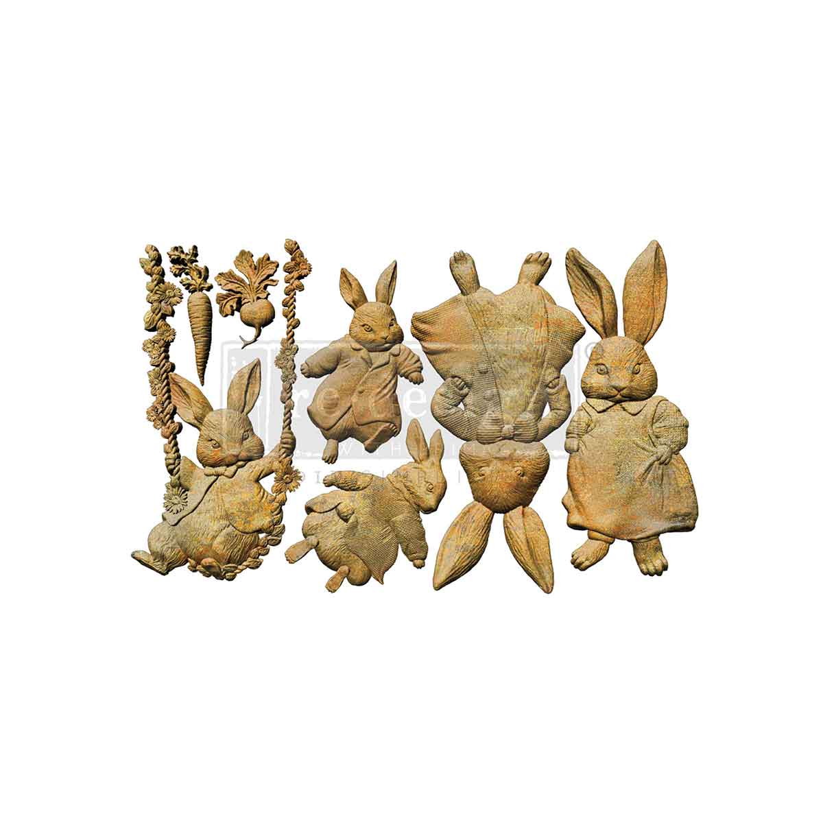 Decor Moulds® – Bunny Trail Tales – 1 pc, 5″x8″x8mm