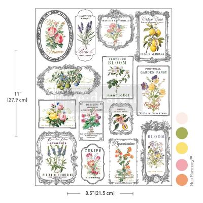 H2O Transfers Single Sheet – Whispers & Petals – 1 sheet, 8.5″x11″