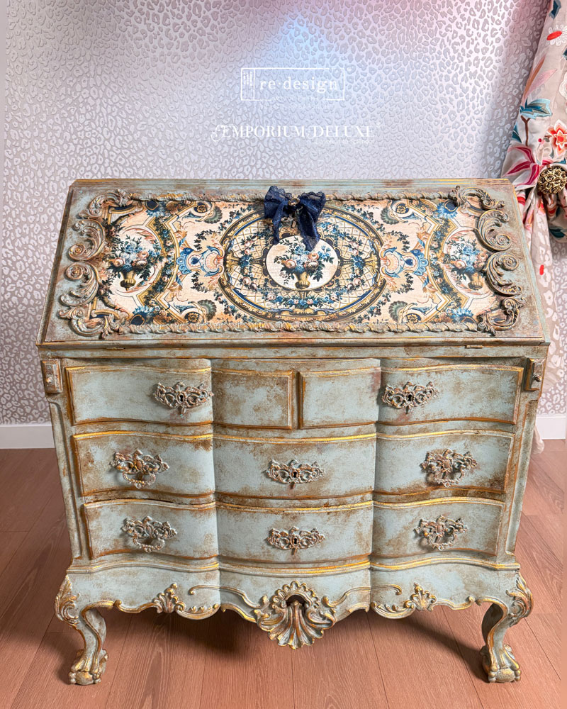Double Delight Decoupage Fiber Paper Set – Serenade In Blue – Total 2 sheets – 1 sheet, 19.5″x30″ + 1 sheet, 11.7″x16.5″