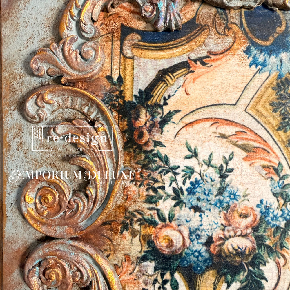 Double Delight Decoupage Fiber Paper Set – Serenade In Blue – Total 2 sheets – 1 sheet, 19.5″x30″ + 1 sheet, 11.7″x16.5″