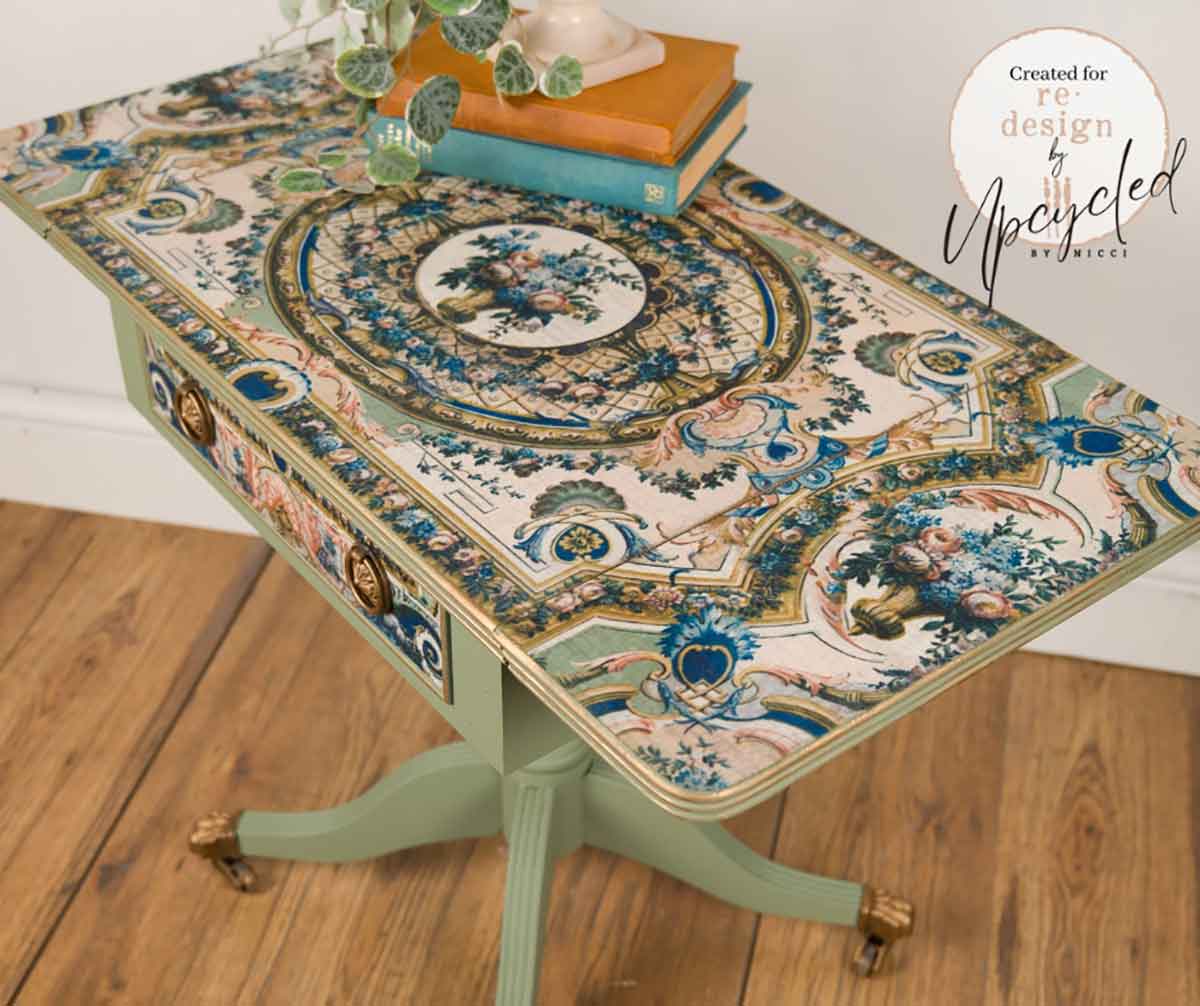 Double Delight Decoupage Fiber Paper Set – Serenade In Blue – Total 2 sheets – 1 sheet, 19.5″x30″ + 1 sheet, 11.7″x16.5″