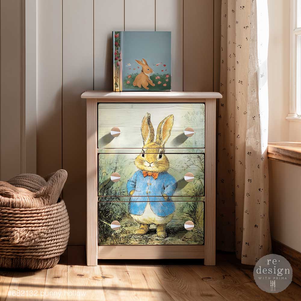 A3 Decoupage Fiber – Bunny Hollow – 1 sheet, 11.7″x16.5″