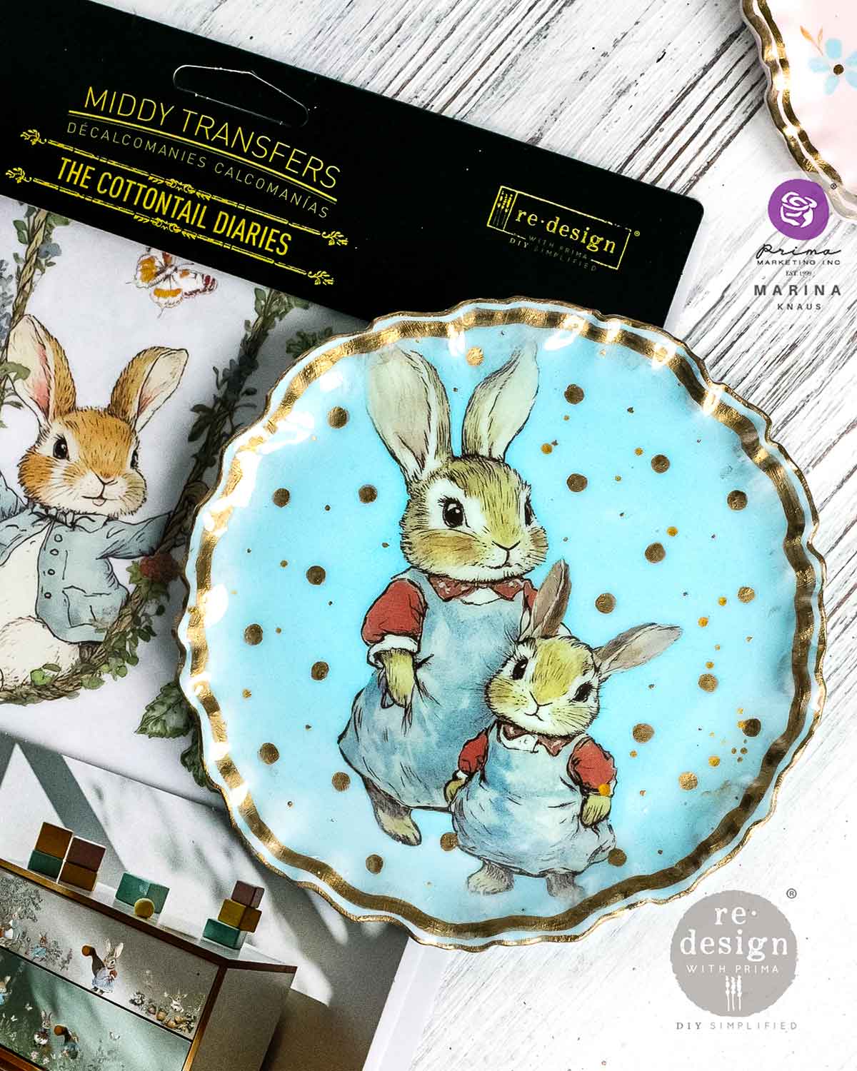 Middy Transfers® – The Cottontail Diaries – 3 sheets, 8.5″x11″