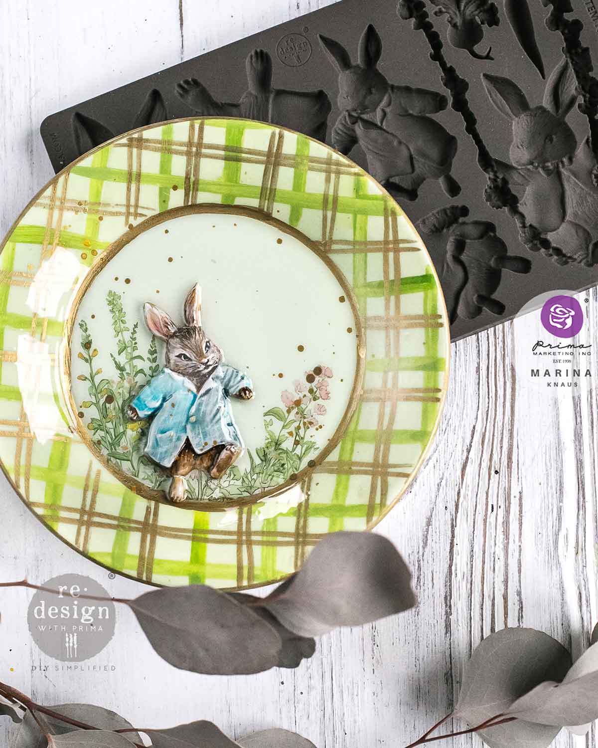 Decor Moulds® – Bunny Trail Tales – 1 pc, 5″x8″x8mm