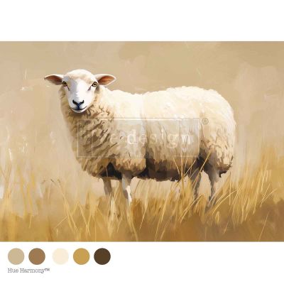 A3 Decoupage Fiber – Pasture Dreams – 1 sheet, 11.7″x16.5″