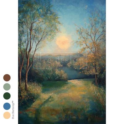 A3 Decoupage Fiber – Cozy Countryside – 1 sheet, 11.7″x16.5″