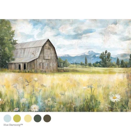 A3 Decoupage Fiber – Whispers Of The Old Barn – 1 sheet, 11.7″x16.5″