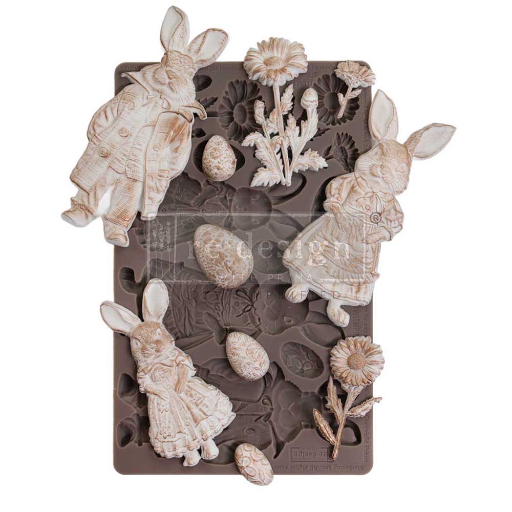 Decor Moulds® – Springtime Bunny – 1 Pc, 5″X8″X8Mm / Silicone (Coo – Taiwan)