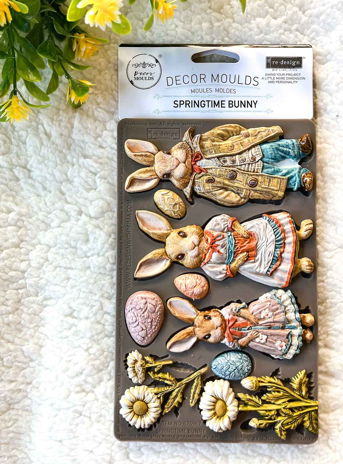 Decor Moulds® – Springtime Bunny – 1 Pc, 5″X8″X8Mm / Silicone (Coo – Taiwan)