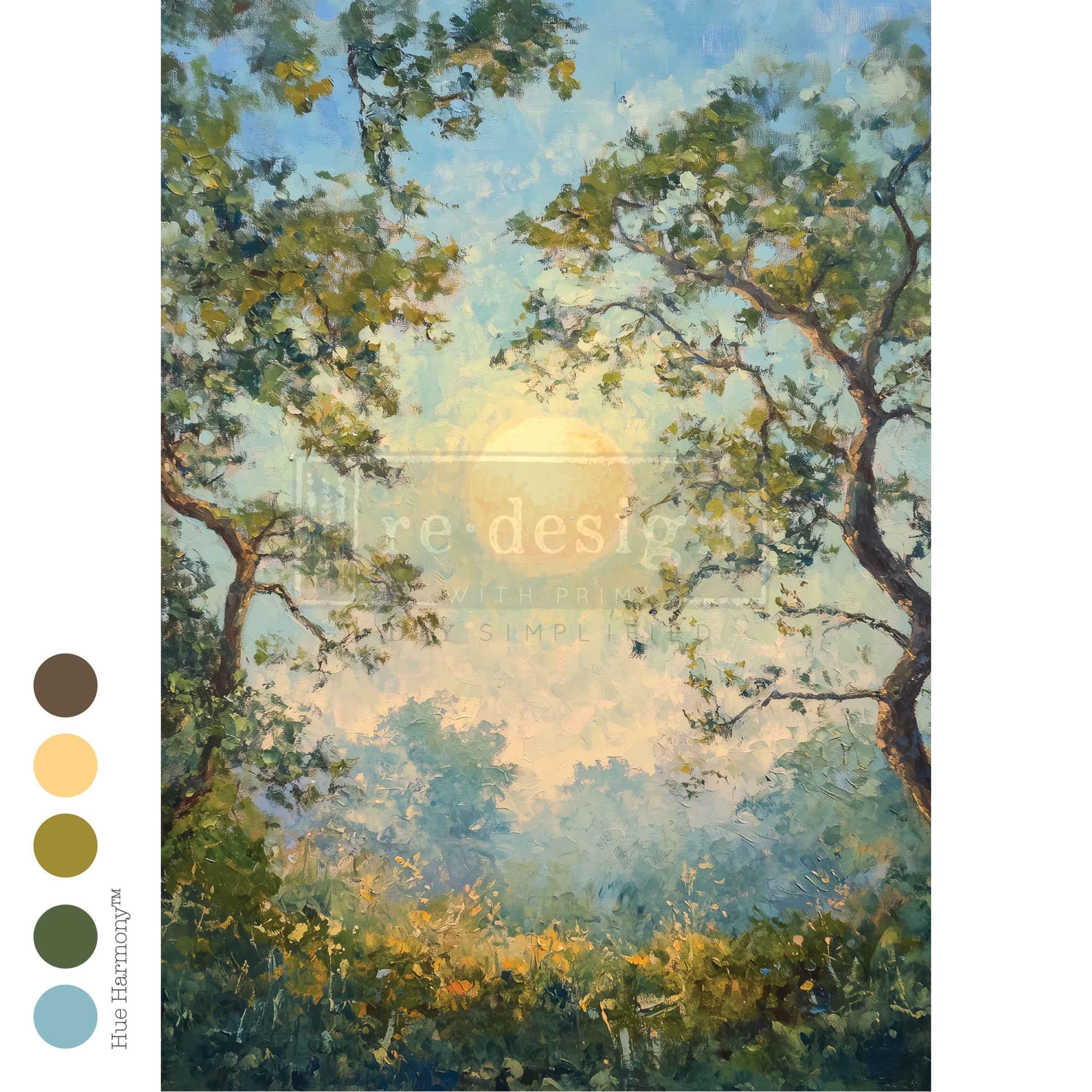 A3 Decoupage Fiber – Timeless Canopy – 1 sheet, 11.7″x16.5″