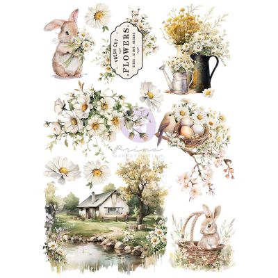 Among the Wildflowers Collection A4 Transfer – 1 sheet, 8.3″x11.7″