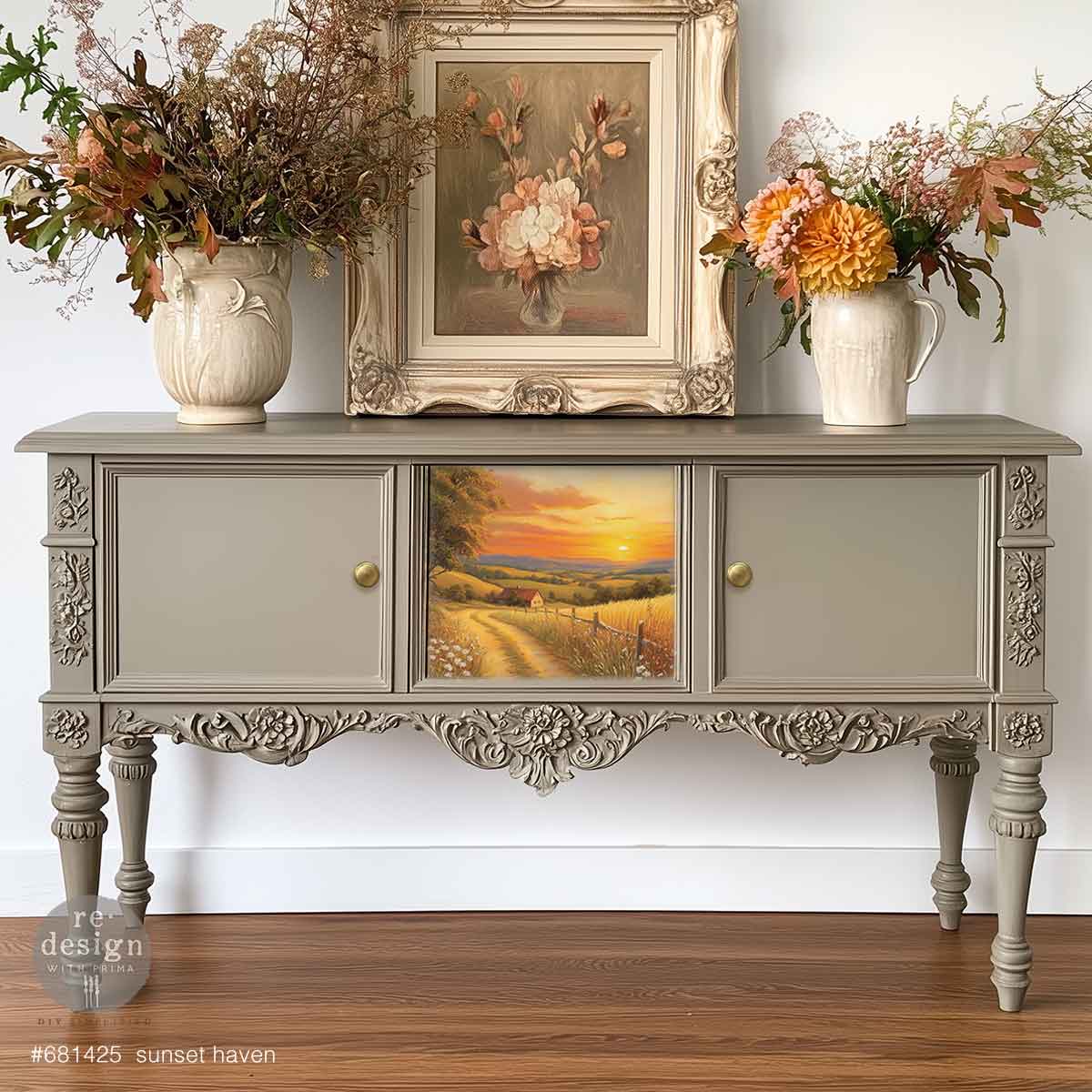 A3 Decoupage Fiber – Sunset Haven – 1 sheet, 11.7″x16.5″