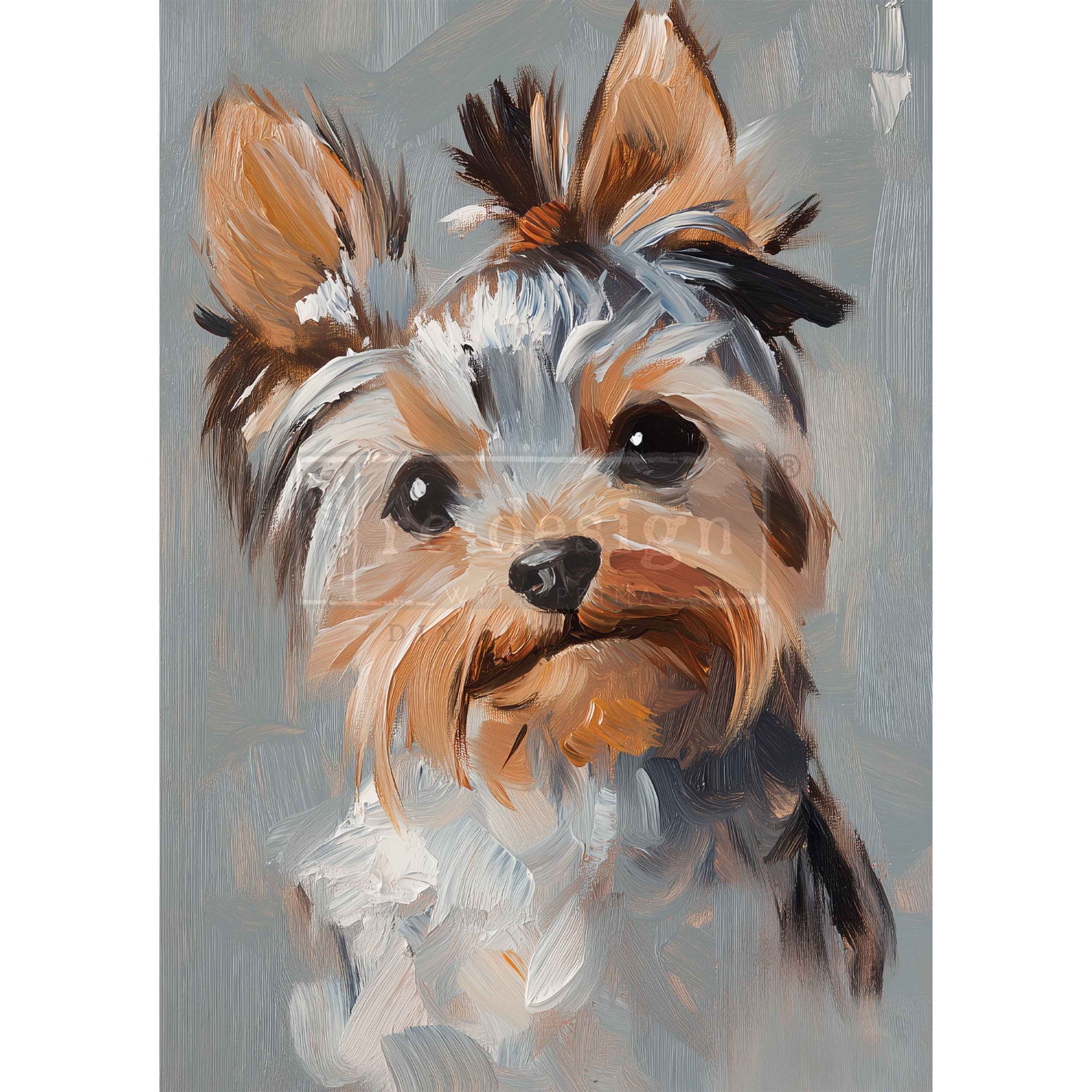 A3 Decoupage Fiber – Posh Pup Portraits – 1 sheet, 11.7″x16.5″