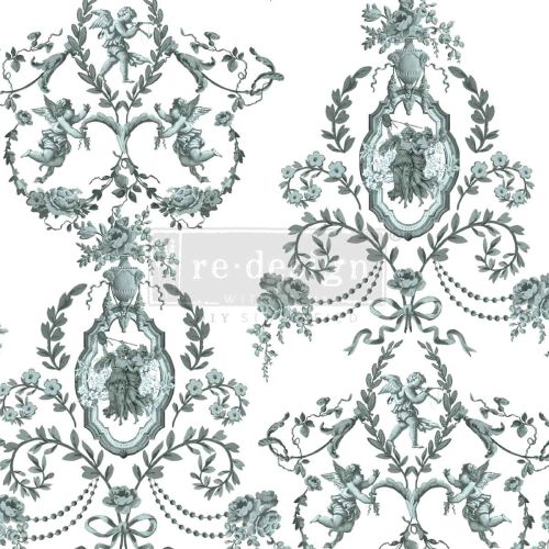 Decor Transfers® – Jardin Secret – total sheet size 24″x35″, cut into 4 sheets