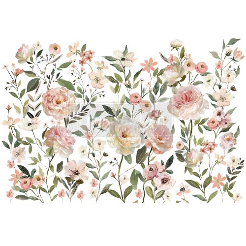Decor Transfers® – Blush Harmony – total sheet size 24″x35″, cut into 4 sheets