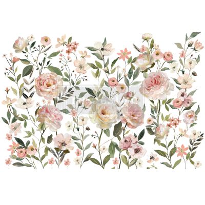 Decor Transfers® – Blush Harmony – total sheet size 24″x35″, cut into 4 sheets