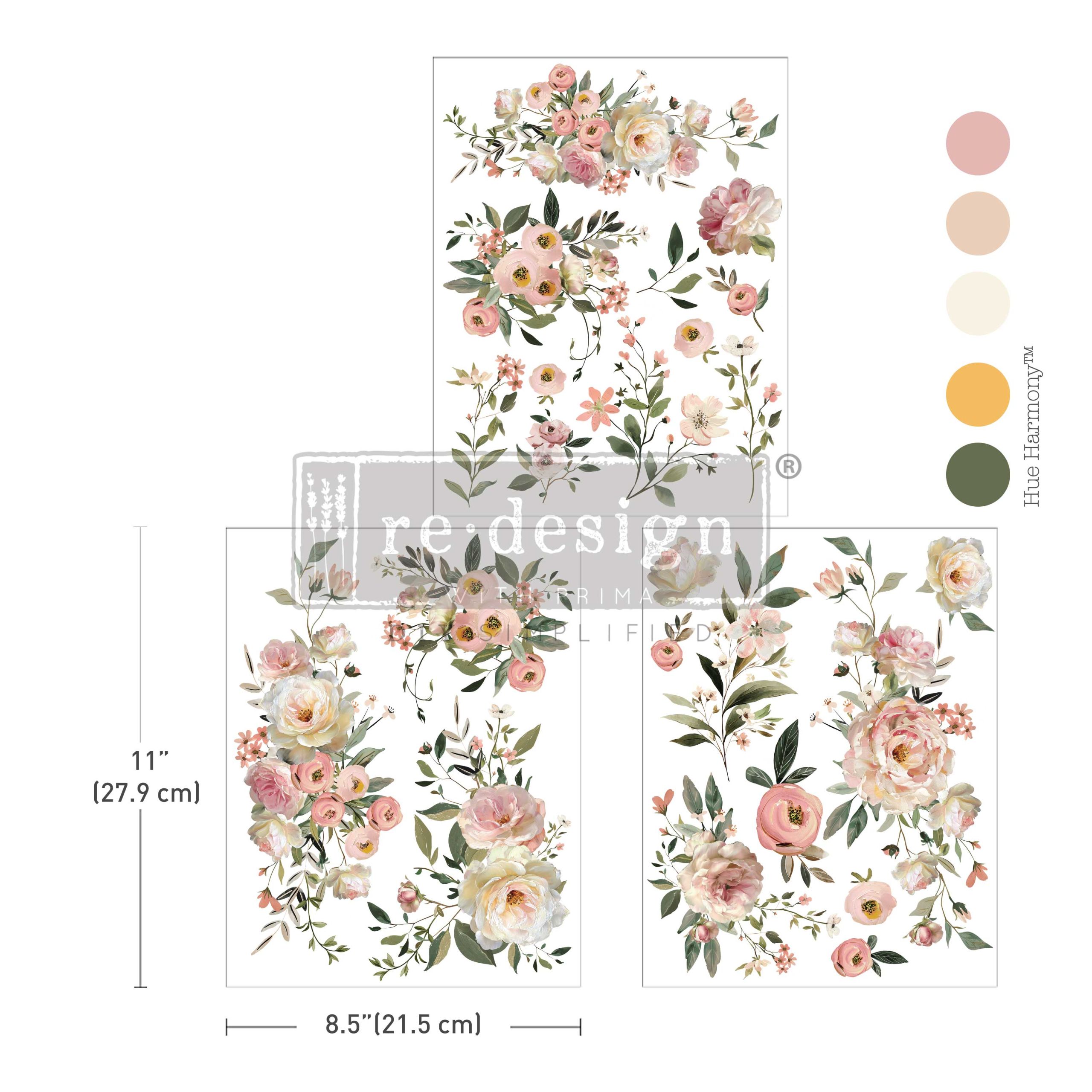 Middy Transfers® – Blush Reverie – 3 sheets, 8.5″x11″