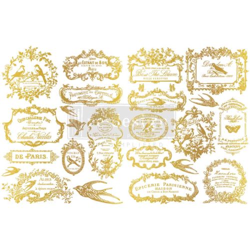 H2O Transfers Gold – Chant Du Matin – 2 sheets, 8.5″x11″
