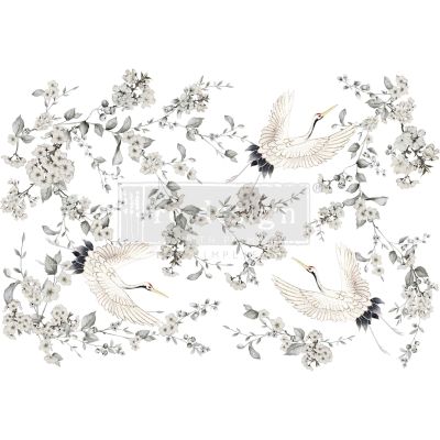 Decor Transfers® – Silver Wings – total sheet size 24″x35″, cut into 4 sheets