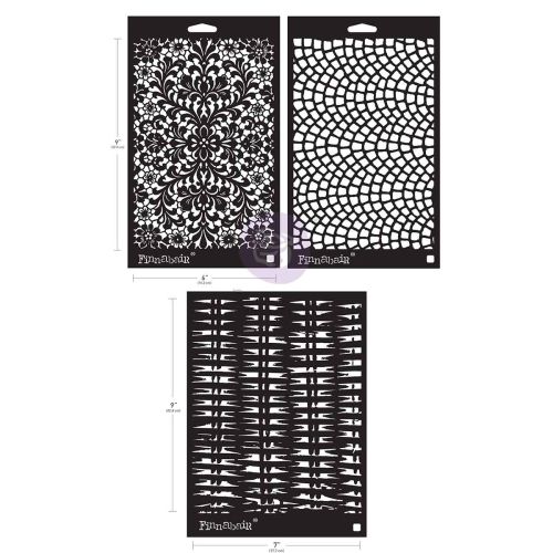 Limited Edition Stencil Set – Knots & Knits – 2 pcs 6″x9″ + 1 pc 7″x9″